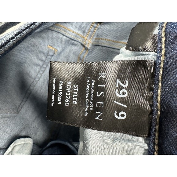 Risen Womens Jeans Size 9 VINTAGE WASHED STRAIGHT LEG JEANS- RDP1268 Distressed - Picture 3 of 10